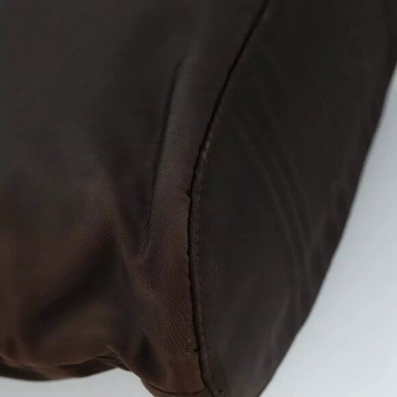 PRADA Hand Bag Nylon Brown Silver Auth - Picture 8 of 16